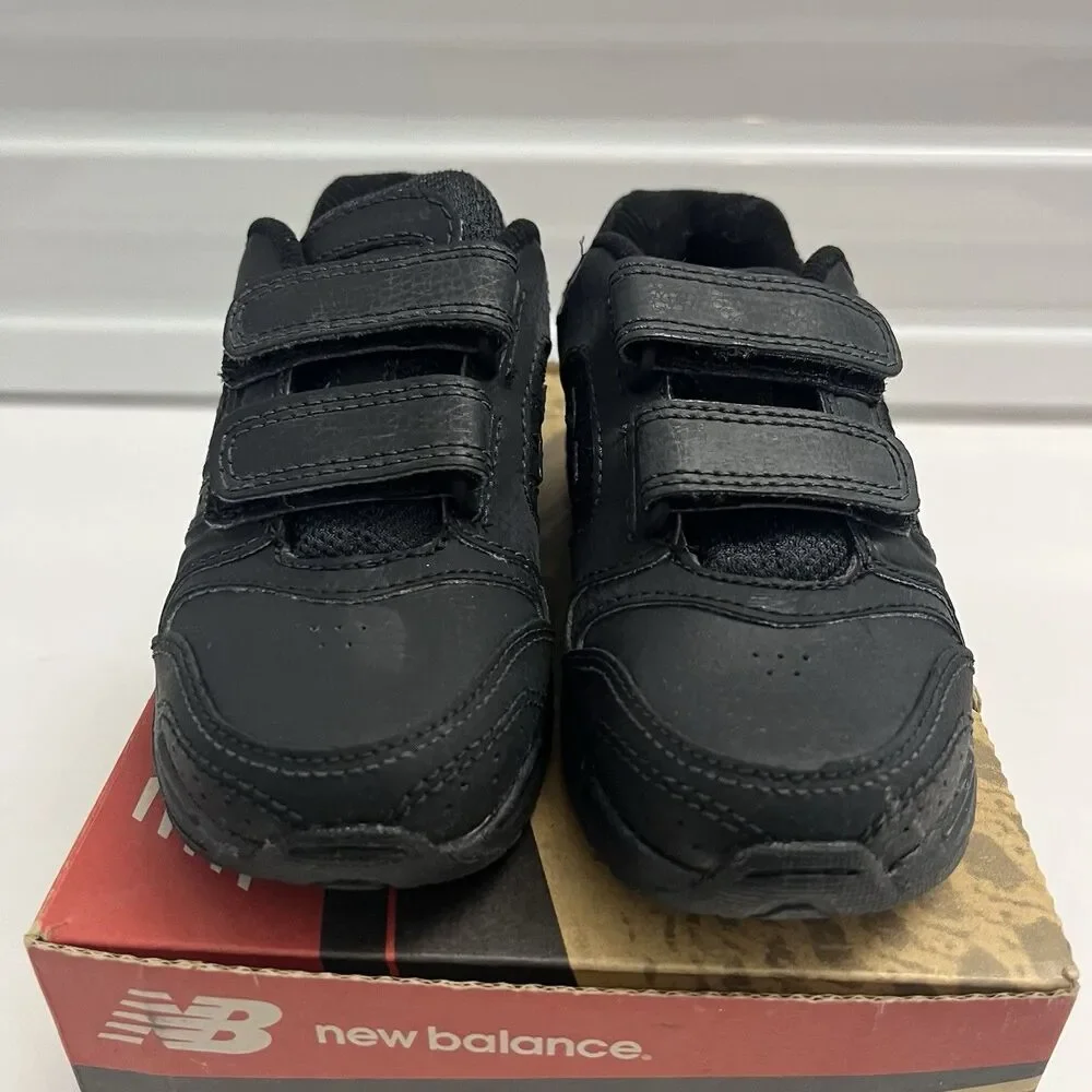 New Balance 623 Black Leather Training Uniform Hook Loop Shoes SZ 11 W